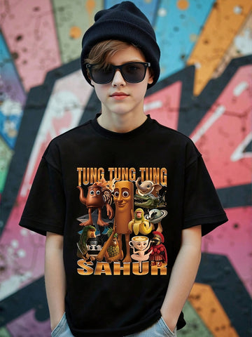 VigoSource Boys Summer Casual and Print Round Neck