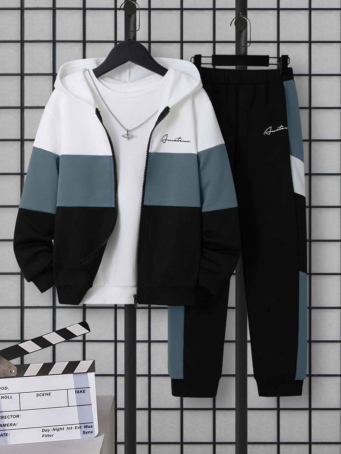 VigoSource Boys Lettered Hooded Zip Up Long