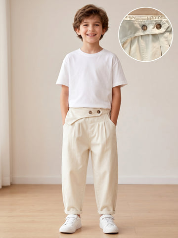 VigoSource Boys Spring and Autumn New Easy Fashion Button Design Trouse...