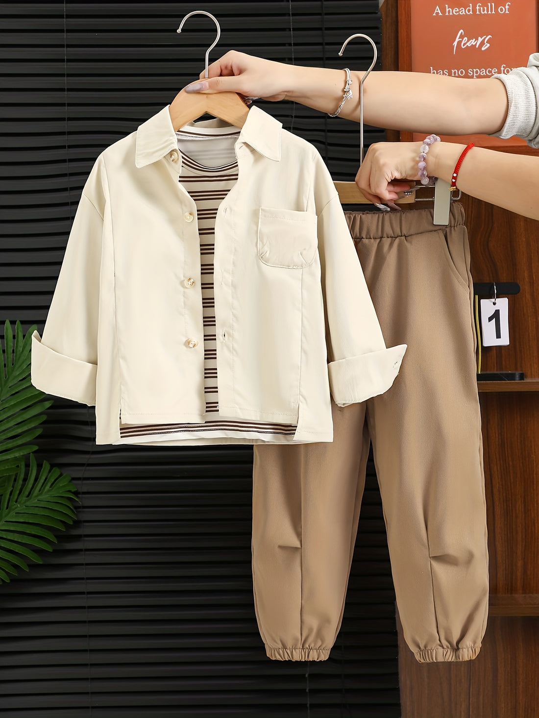 VigoSource Boys Gentleman Casuallight Beige Collared