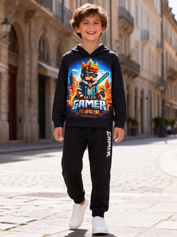 VigoSource Boys Autumn/winter Casual Cool 3d Cartoon Pattern Letter Pri...