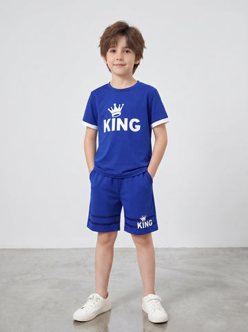 VigoSource Boys 2pcs Summer Fashion Basic Easy T-Shirt Shorts Set, for Outdoor
