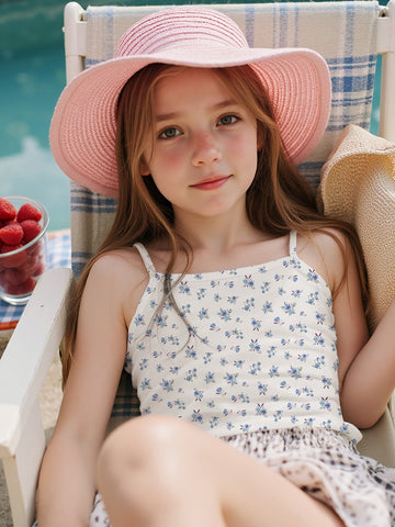 VigoSource Girls Floral Cotton Outfit Set
