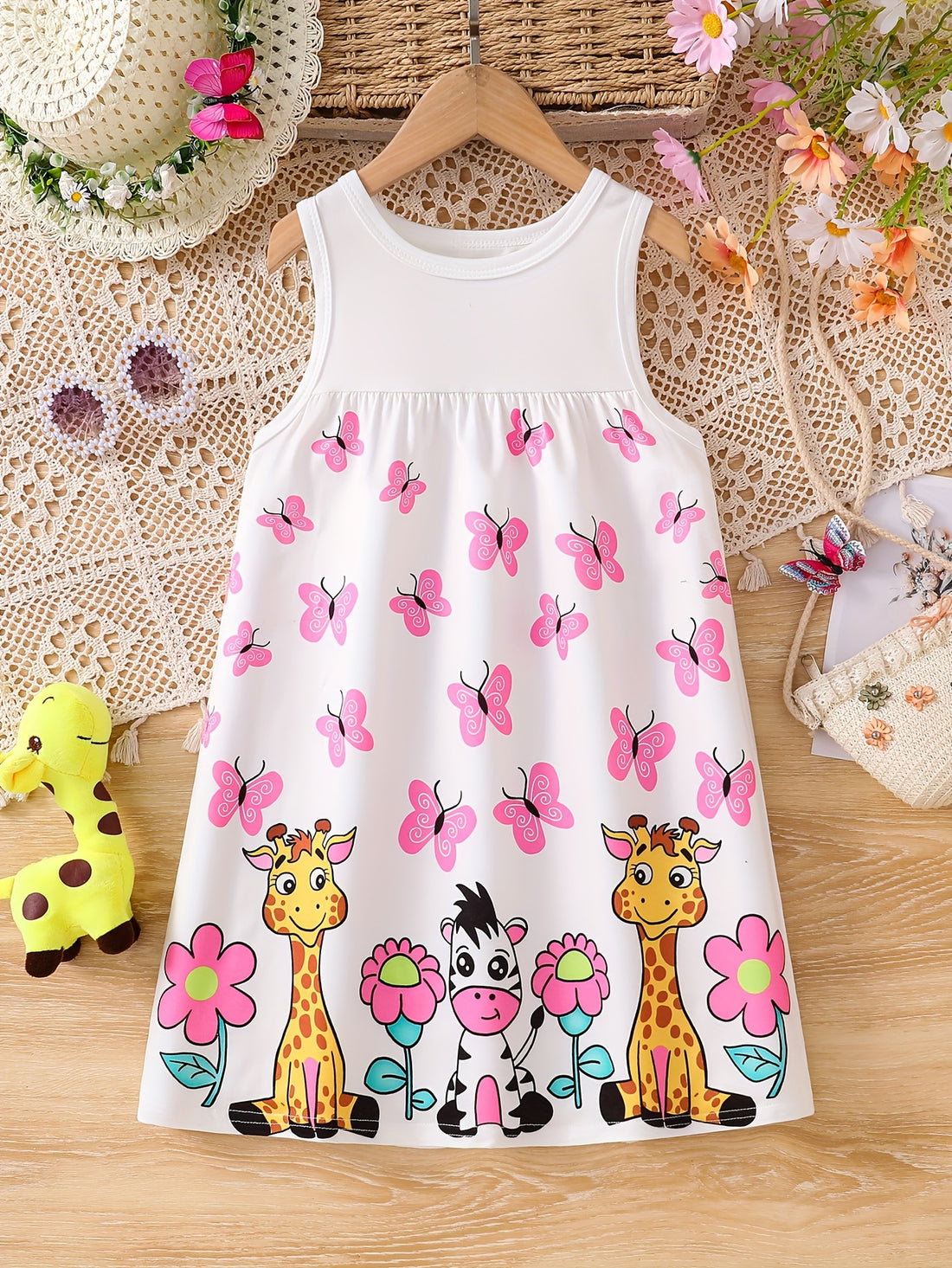 VigoSource Girls Cartoon Knit Sleeveless Dresses - Summer