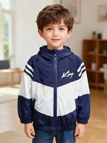 VigoSource Boys Color Blocked Jacket Navy Gray