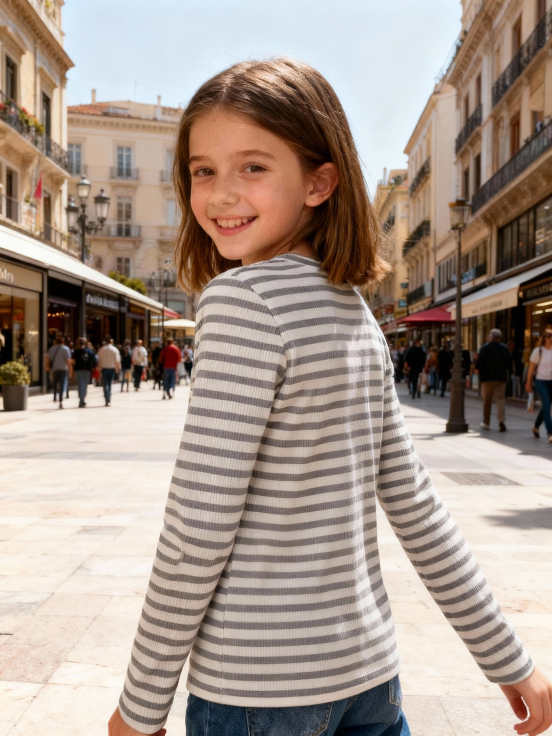 VigoSource Girls Striped Cotton Outfit Set