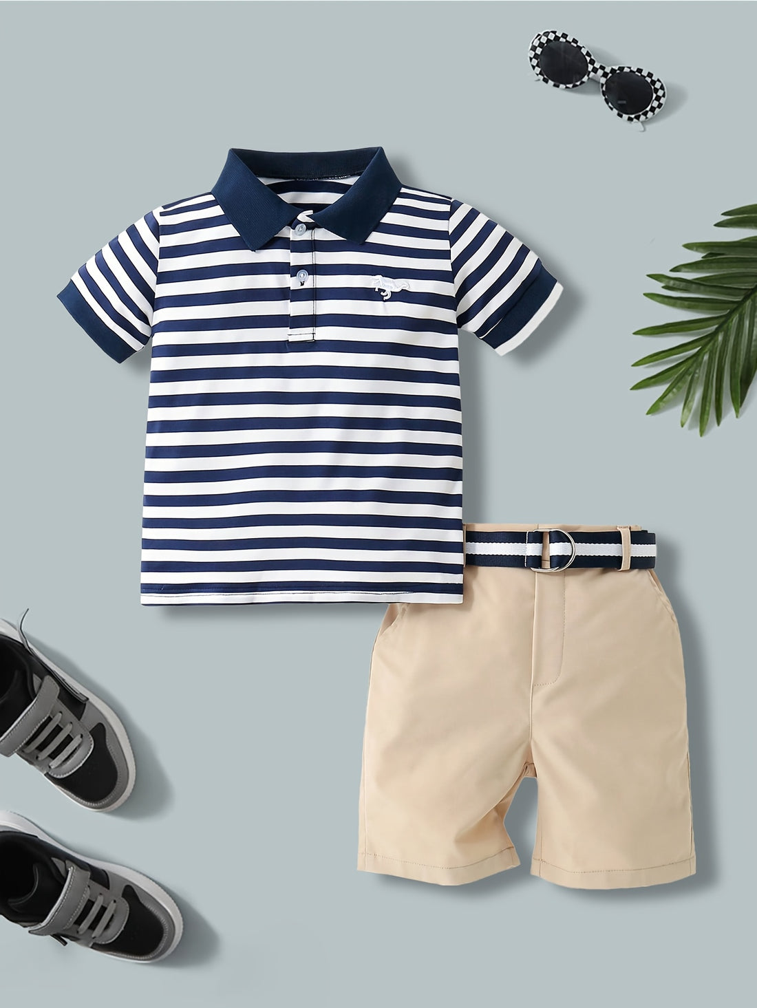 VigoSource Boys Summer New Casual Classic Versatile Striped Polo Collar...