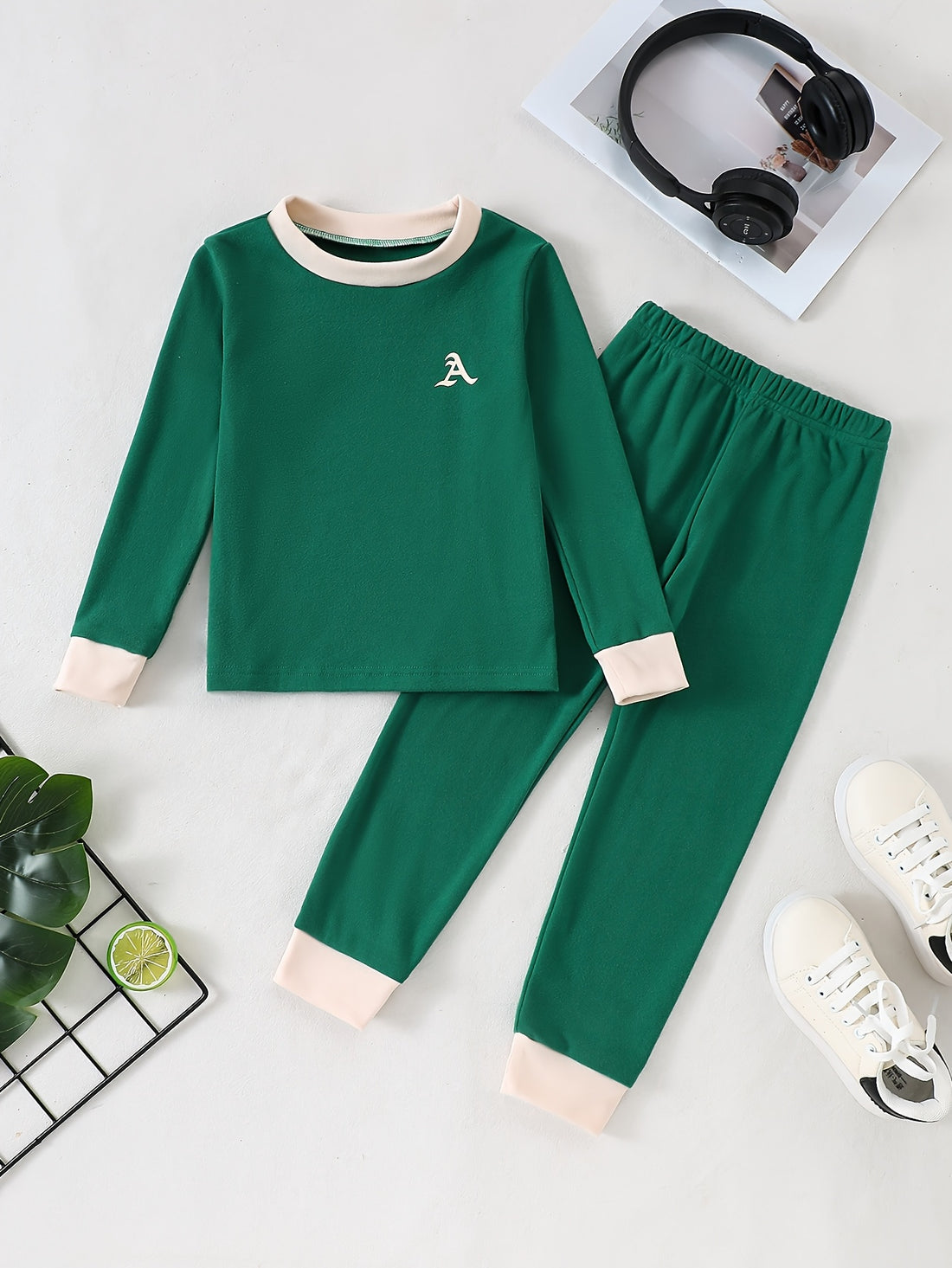VigoSource Boys Spring Autumn Winter New Green Loose Casualround Neck T...