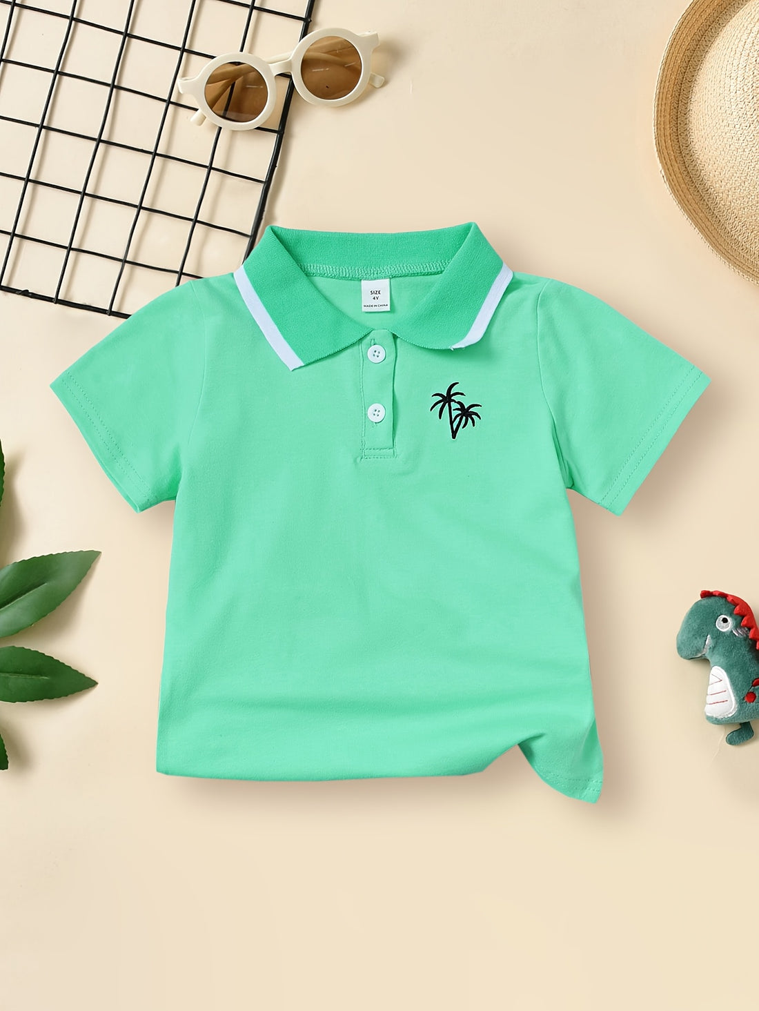 VigoSource Boys Shirt, Children's Collared Summer Coconut Tree E 2