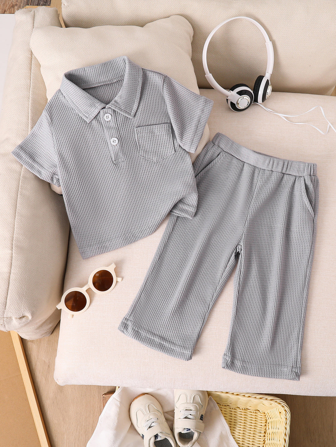 VigoSource Boys Spring and Summer Easy Fashion Koreansolid Color Short-sleeve...