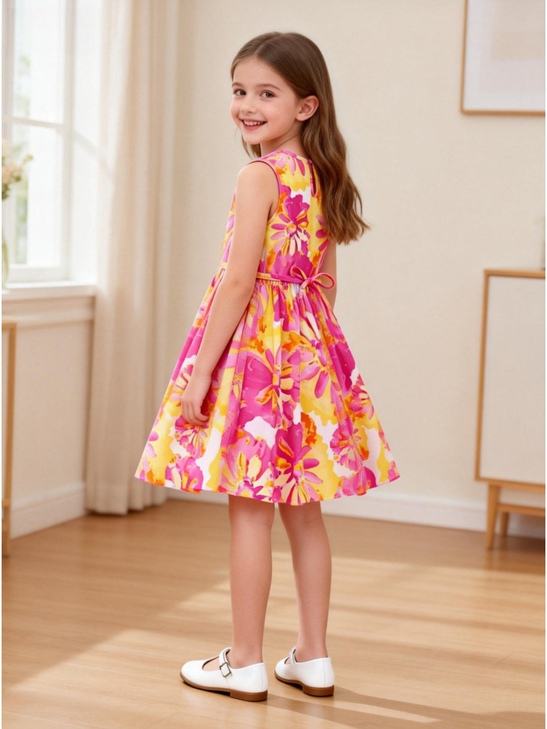 VigoSource Girls Floral Cotton Dress