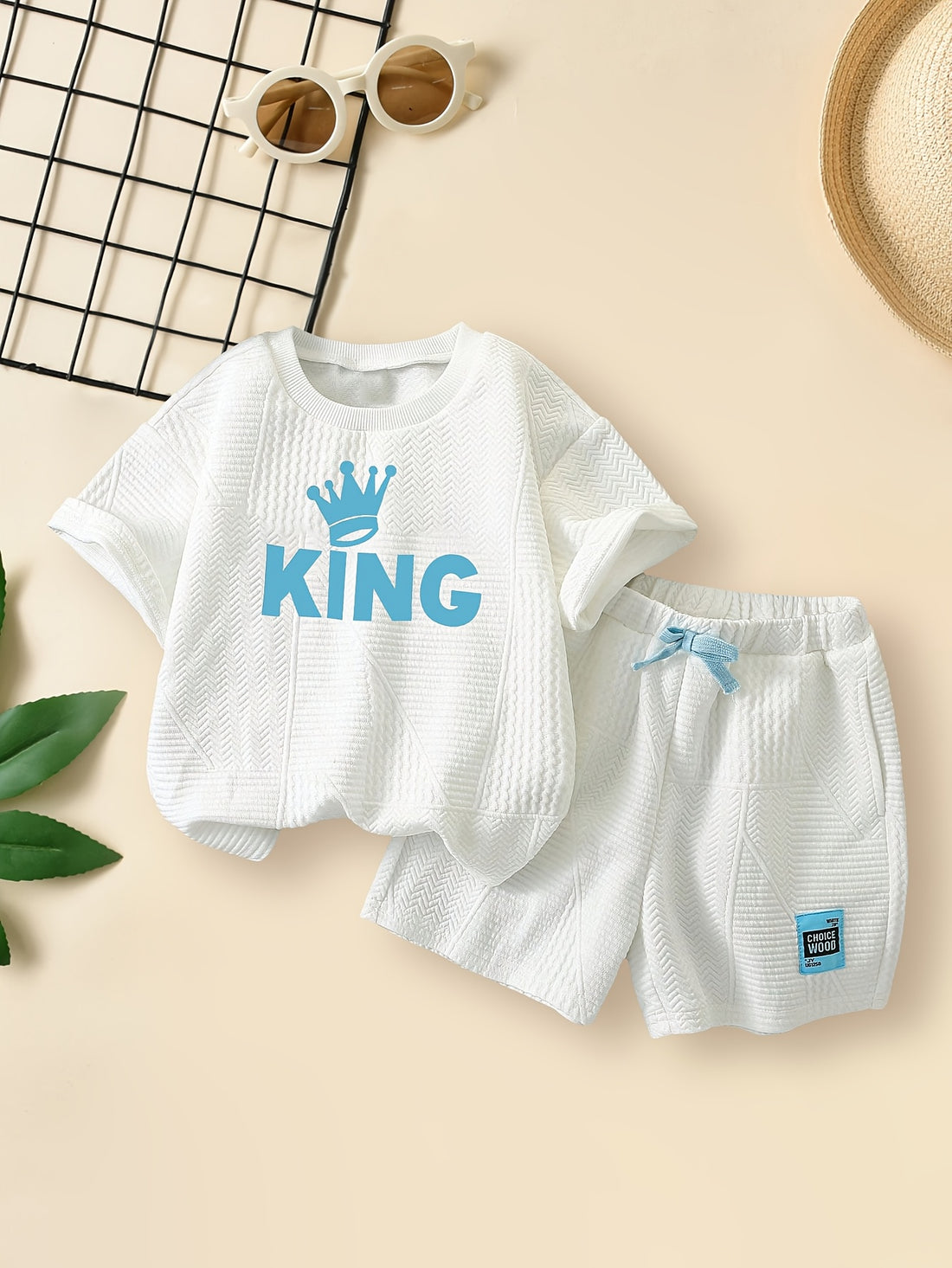 VigoSource Boys 2pcs Summer Letter K Short-sleeved T-Shirt + Shorts Set, for ...