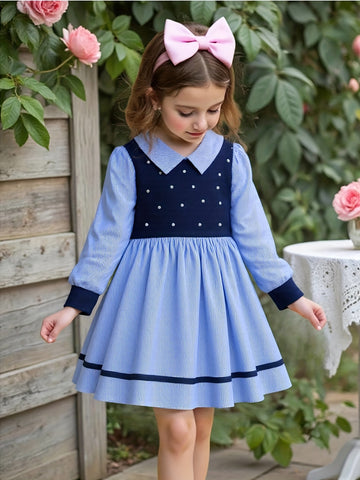 VigoSource Girls Striped Cotton Dress