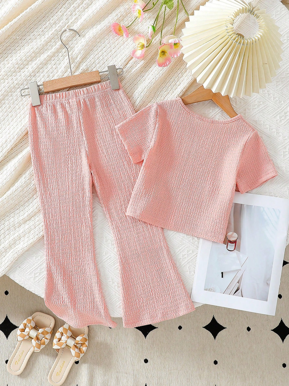VigoSource Girls Solid Color Pants Casual Spring &