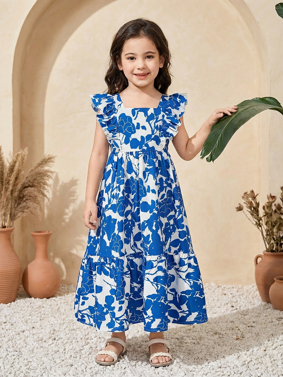 VigoSource Girls Floral Cotton Dress 48