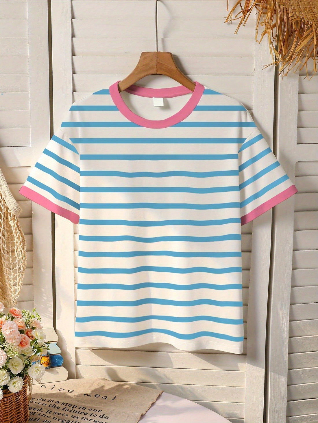 VigoSource Girls Striped Cotton Outfit Set