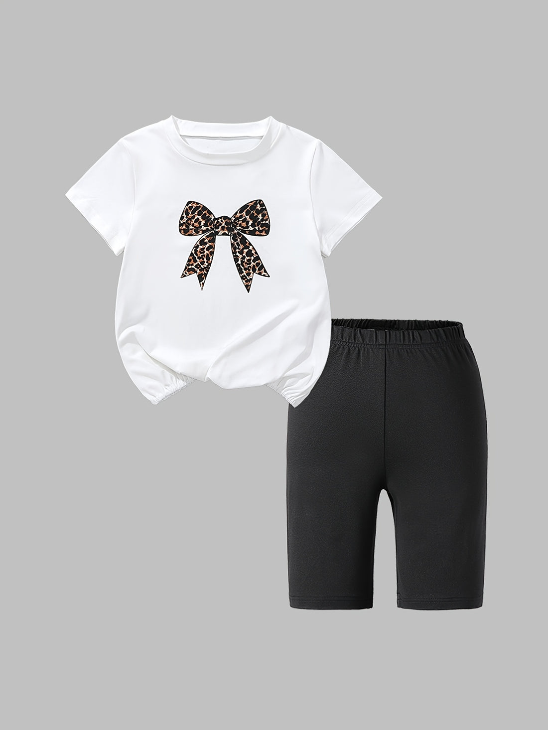 VigoSource Girls 2pcs Set of Spring and Autumn Round Neck Leopard Print...