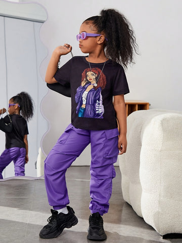 VigoSource Girls Short Sleeve Knit Pants