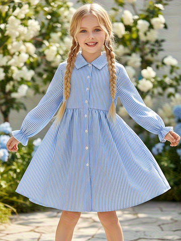 VigoSource Girls Striped Cotton Dress 6
