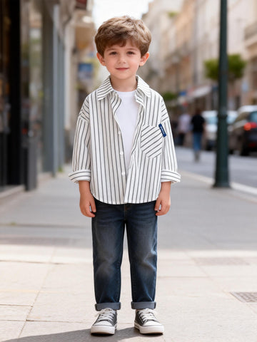 VigoSource Boys Striped Long Sleeve Shirt