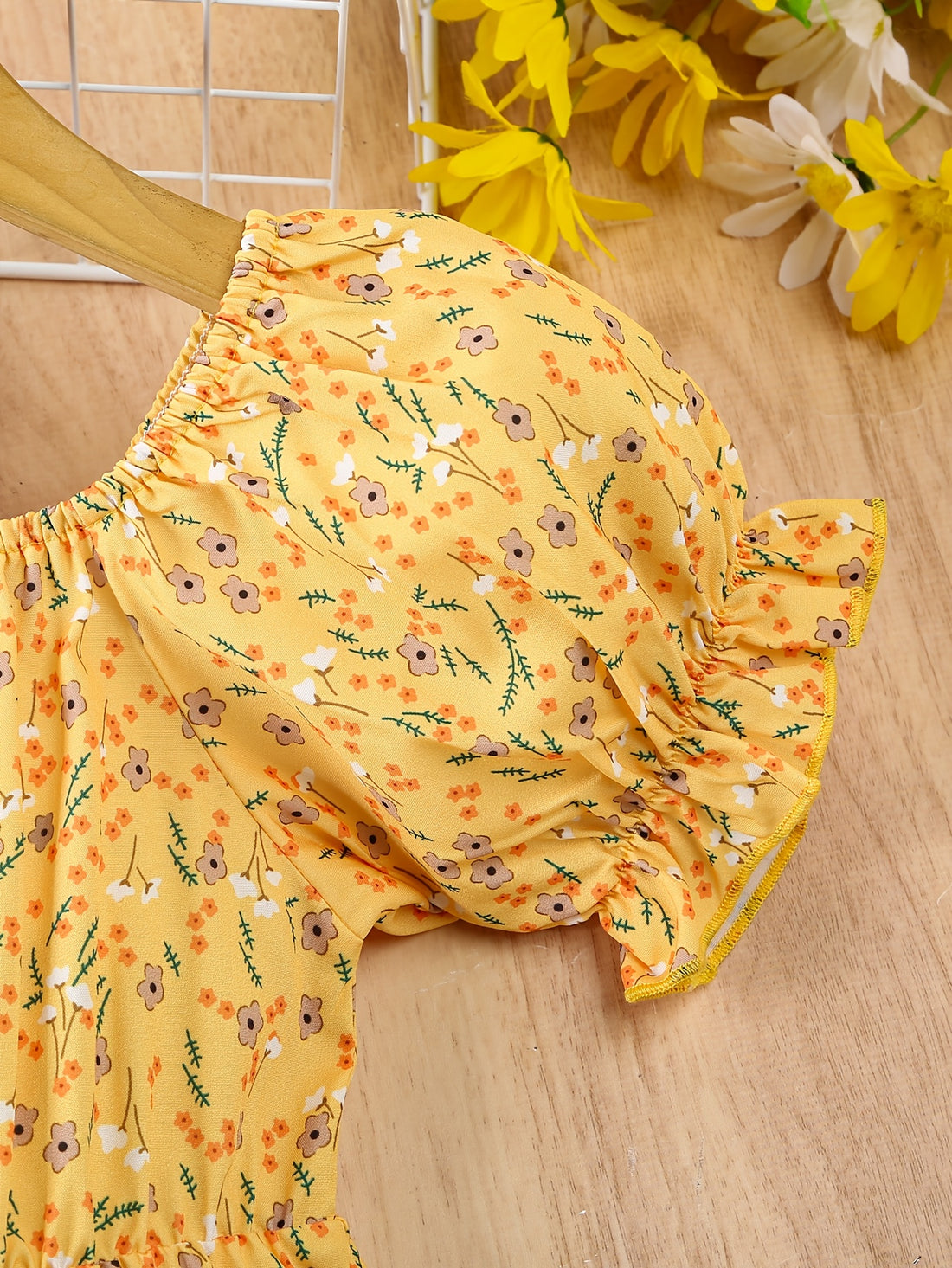 VigoSource Girls Floral Knit Short Sleeve Floral Dresses - Summer