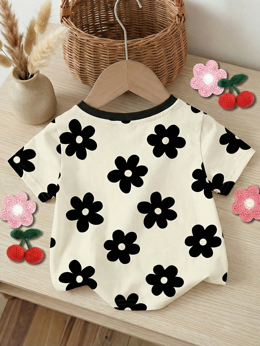 VigoSource Girls Floral Cotton Outfit Set