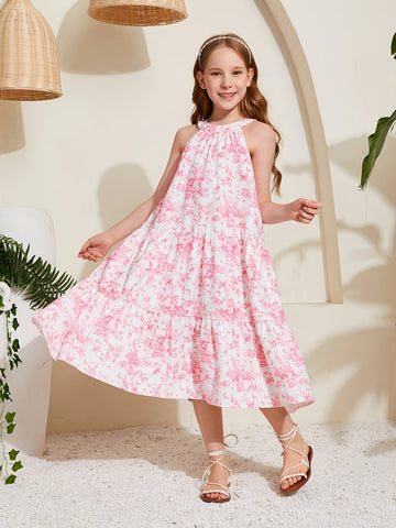 VigoSource Girls Floral Sleeveless Floral Dresses - Summer