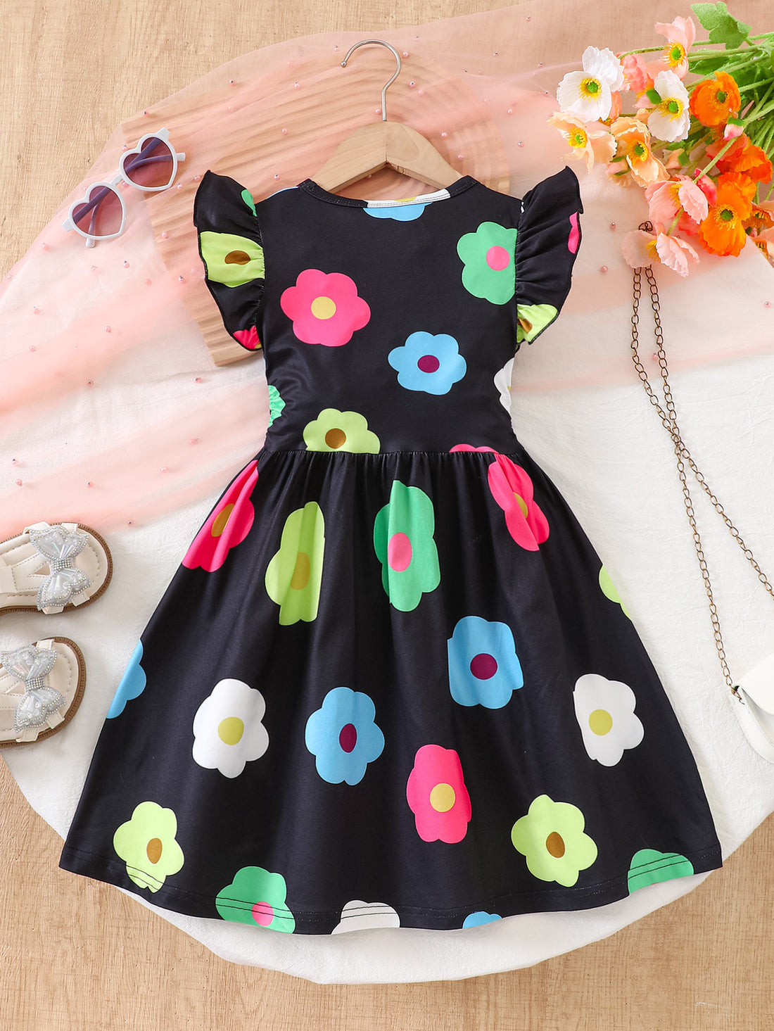 VigoSource Girls Floral Cotton Outfit Set 2
