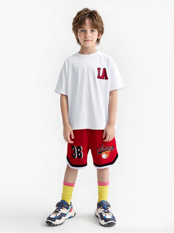 VigoSource Boys Solid Knit Short Sleeve Crew Neck Tops - Summer