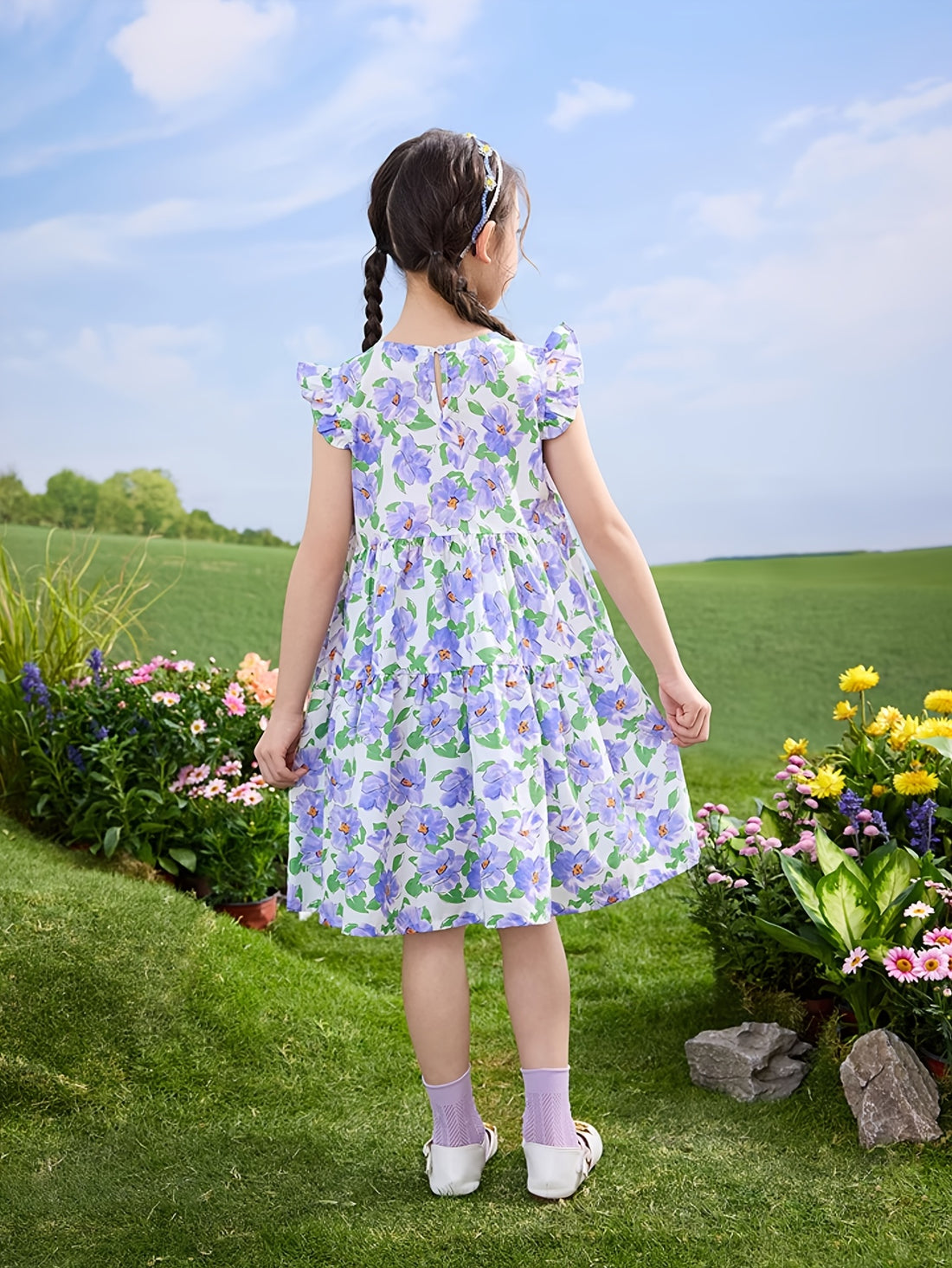 VigoSource Girls Floral Cotton Dress 30