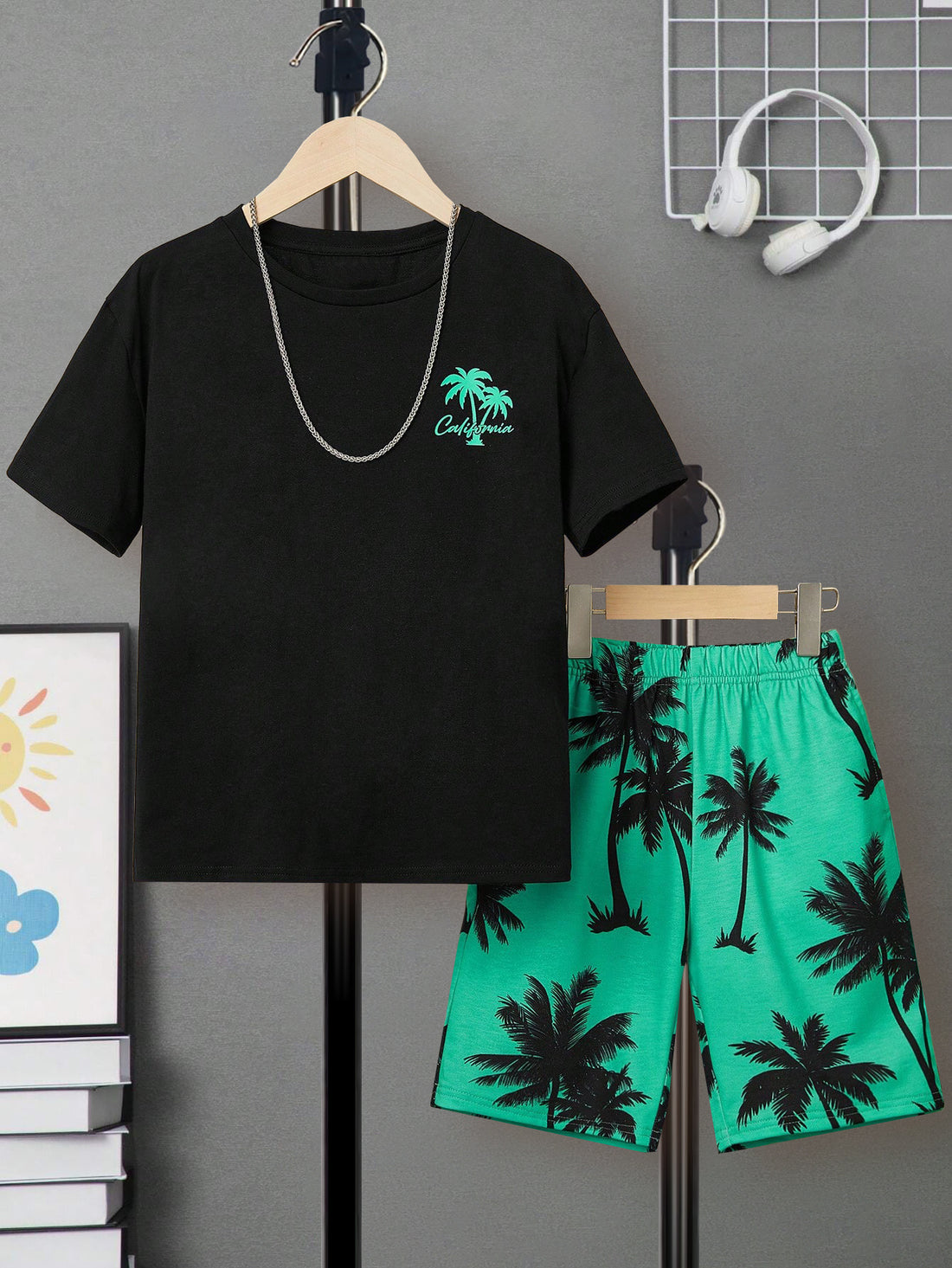 VigoSource Boys Shorts Set for Casual Coconut