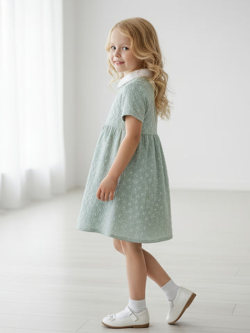 VigoSource Girls Floral Short Sleeve Knit Outfit Set