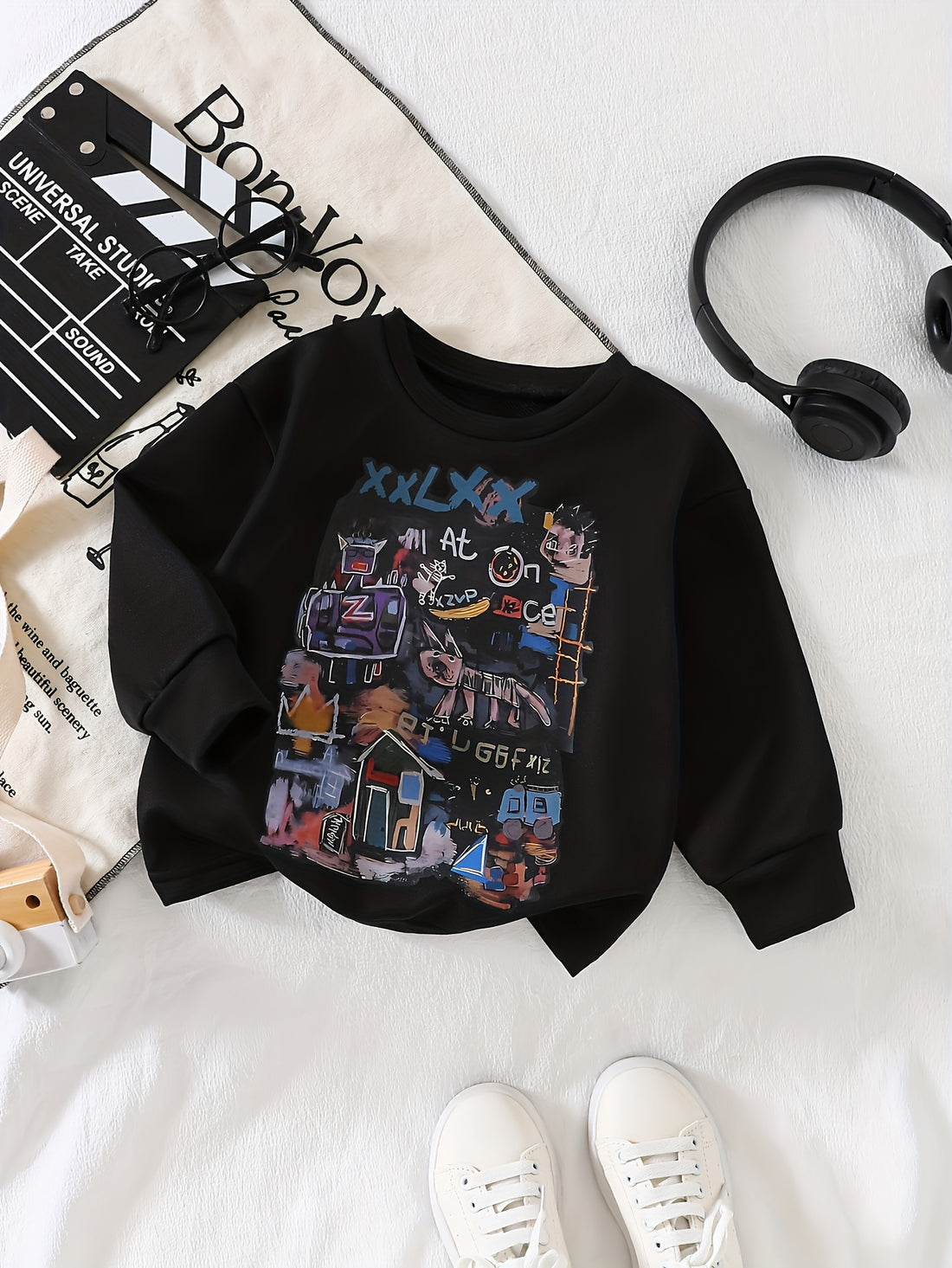 VigoSource Boys Print Long-sleeve Sweatshirt in Spring and Autumn