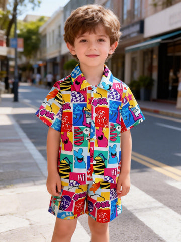VigoSource Boys Shorts Set Stylish Lightweight Full