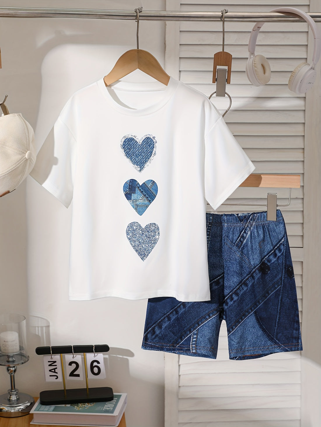 VigoSource Girls Heart Print Knit Pants