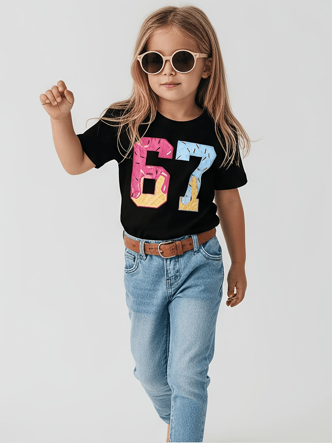 VigoSource Girls Short Sleeve Knit Outfit Set 3