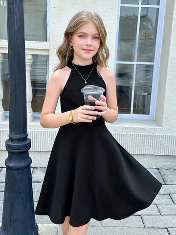 VigoSource Girls Solid Color Dresses Casual