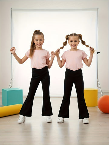 VigoSource Girls Solid Knit Solid Color Pants - Summer