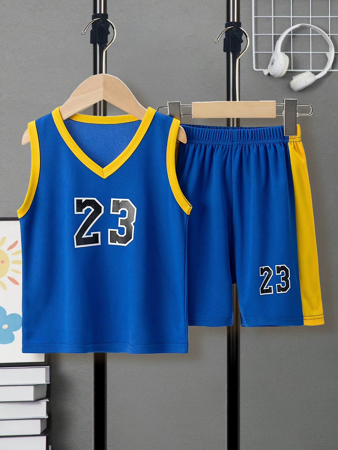 VigoSource Boys Two-piece Summer Outfit Featuring a Easy Sports Design with C...