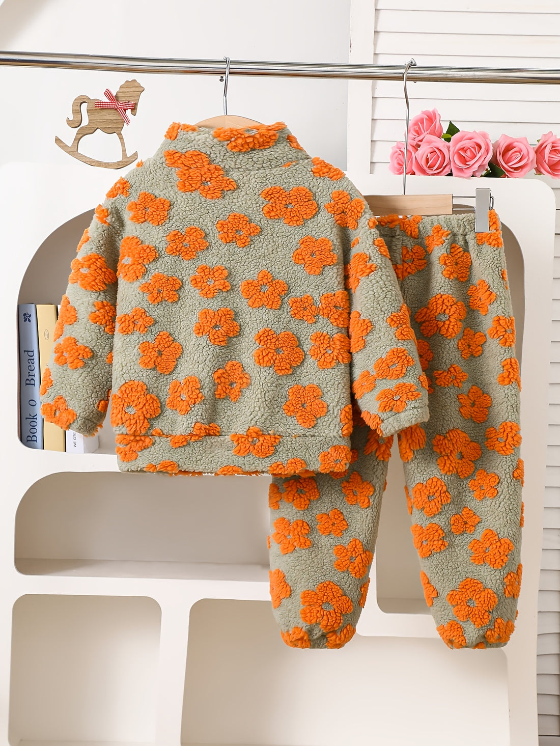 VigoSource Girls Floral Long Sleeve Knit Pants 2