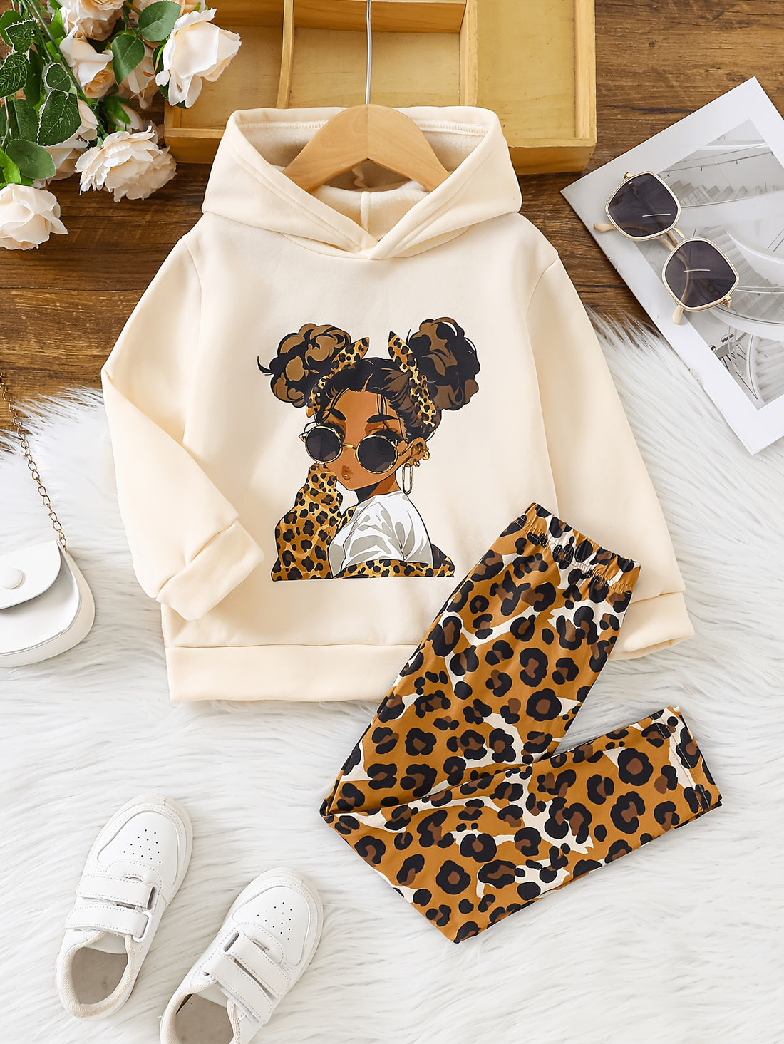 VigoSource Girls 2pcs Spring Young Girl Long-sleeved Hooded Sweatshirt Hoodie ...